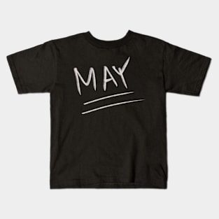 Hand Drawn May Month Kids T-Shirt